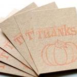 Pumpkin Thanks Tags (set Of 6) By The Leaf Studio.