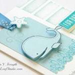 Custom For Baby Whale Card By The Leaf Studio.