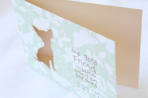 Silhoupets Collection Chihuahua Greeting Card By The Leaf Studio.