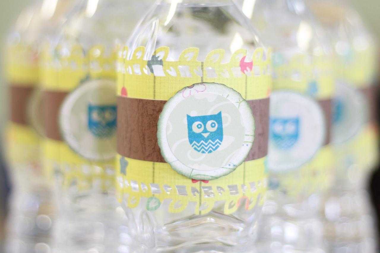 Personalized Water Bottle Labels (set Of 10) By The Leaf Studio.