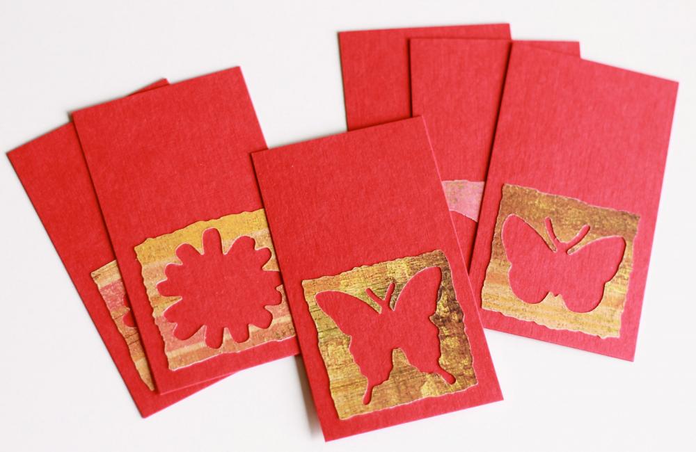 Butterfly Kisses Tags.embellishments (set Of 6) By The Leaf Studio.