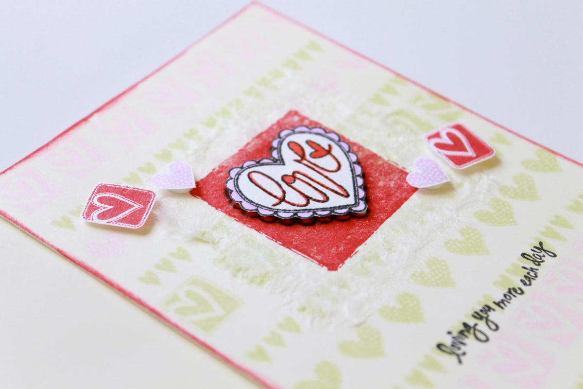 Love Scallop Heart Handmade Greeting Card (blank Inside) By The Leaf Studio. .