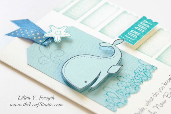 Custom For Baby Whale Card By The Leaf Studio.
